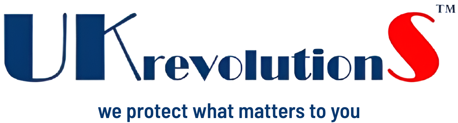 UK Revolution logo with text 'we protect what matters to you' on a white background